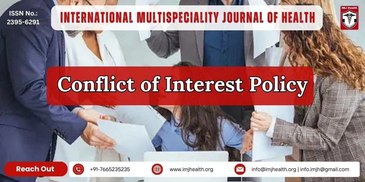 Conflict of Interest Policy for International Medical Journal of Health (IMJH)