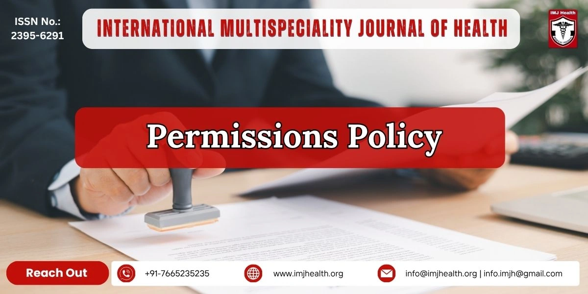 Permissions Policy for International Medical Journal of Health